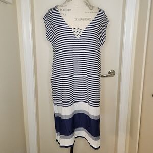 Stripe Beach Cover-Up Dress